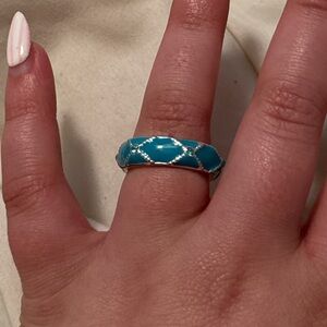 Avon turquoise and purple rings